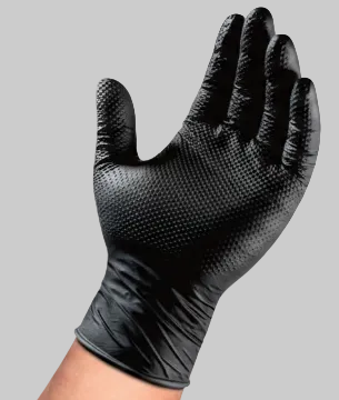 Black glove on a transparent background